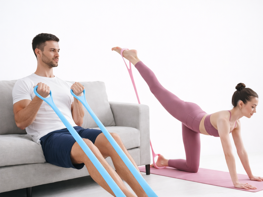 Faixa Elástica Profissional de Resistência – Treino Funcional para Braços, Costas e Ombros | Yoga & Pilates