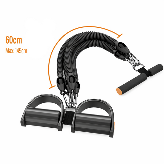 Sistema de Resistência Progressiva com Pedal e Puxador Premium – Treino Completo em Casa