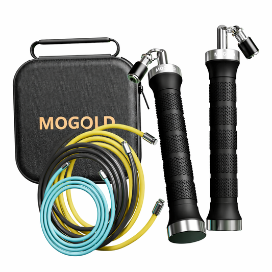 Corda de Pular MOGOLD Pro – Troca Rápida, Rolamento 360° Anti-Travamento e Pegada Antiderrapante | Treino de Alta Performance