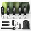 Kit Bandas, Elásticos de Resistência Profissional com 5 Níveis de Carga — Sistema Progressivo até 113 kg para Treino Completo