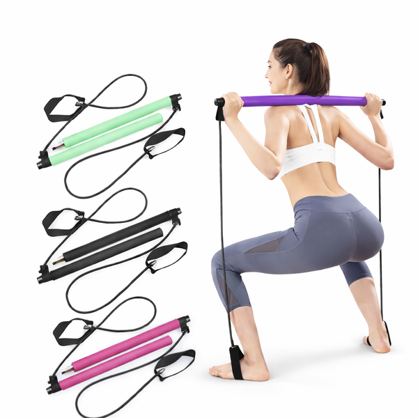 Barra de Treino com Resistência Elástica para Exercícios em Casa